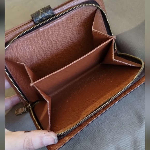 LOUIS VUITTON BROWN LEATHER MONOGRAM WALLET CLUTCH POCKETBOOK ~ AUTHENTIC - Picture 5 of 12